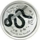 Kleines Bild von Lunar II Schlange 2013 5oz Silber
