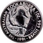 Kleines Bild von Kookaburra 1991 1oz Silber