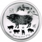 Kleines Bild von Lunar II pig 2019 1oz silver